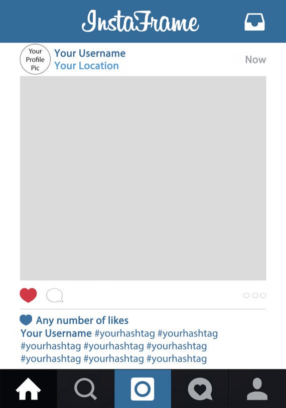 Printed Instagram Frame PREMIUM Personalised InstaFrame