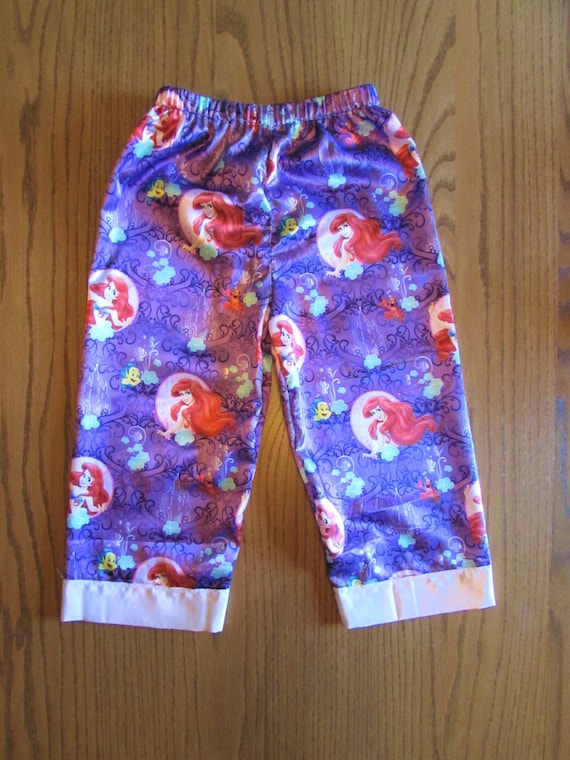 Arial pajamas/little mermaid pajamas/girls pajamas/satin pajamas/women's mermaid pajamas/girls satin pajamas/women's satin/mommy and me