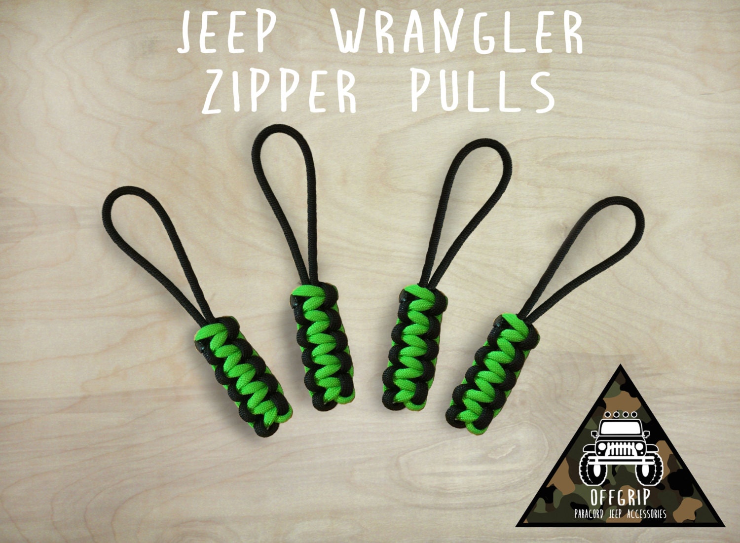 Paracord Jeep Wrangler Zipper Pulls