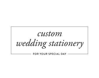 Custom Handmade Bespoke Wedding Stationery & Decor - Do Not Purchase, Contact For Individual Pricing