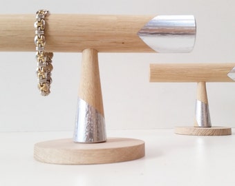 Bracelet stand Oak-Silver Edition Accesoire Sieraden display Organiser Wedding gift