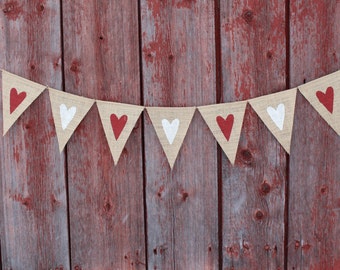 Heart Banner Valentines Day Decor Garland Bunting Heart Banner Valentines Day Decor Garland Bunting