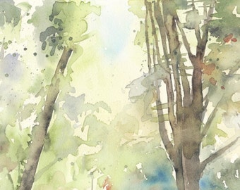 Forest. Original watercolour.