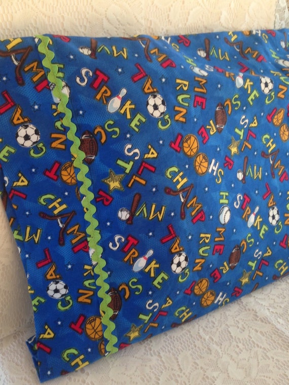 Kids Sports Flannel Pillowcase/ Soccer Football Baseball
