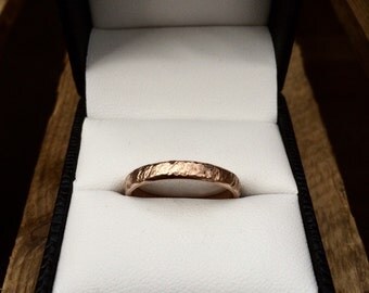 Rose Gold textured ring