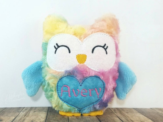 rainbow owl plush