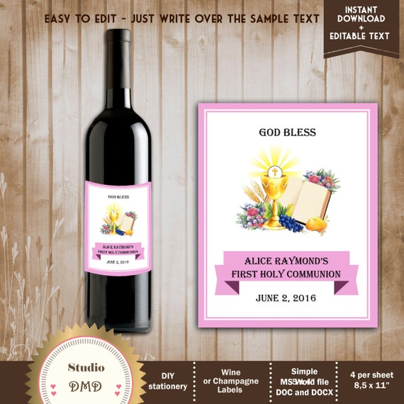 printable wine bottle labels personalized girls pink