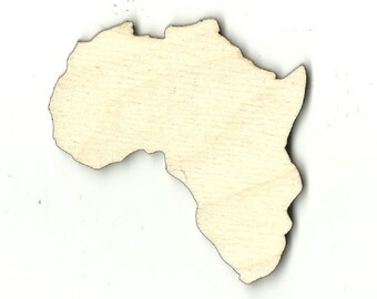 Africa - Laser Cut Out Unfinished Wood Shape Craft Supply WLD26