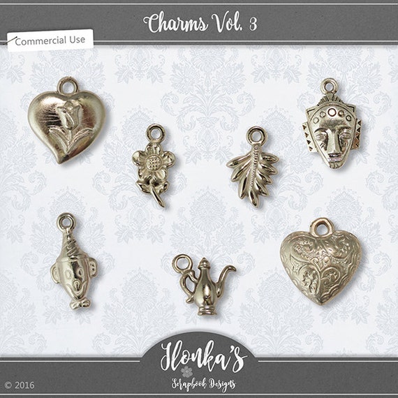 Commercial Use Charms Vol. 3 by Ilonkas on Etsy