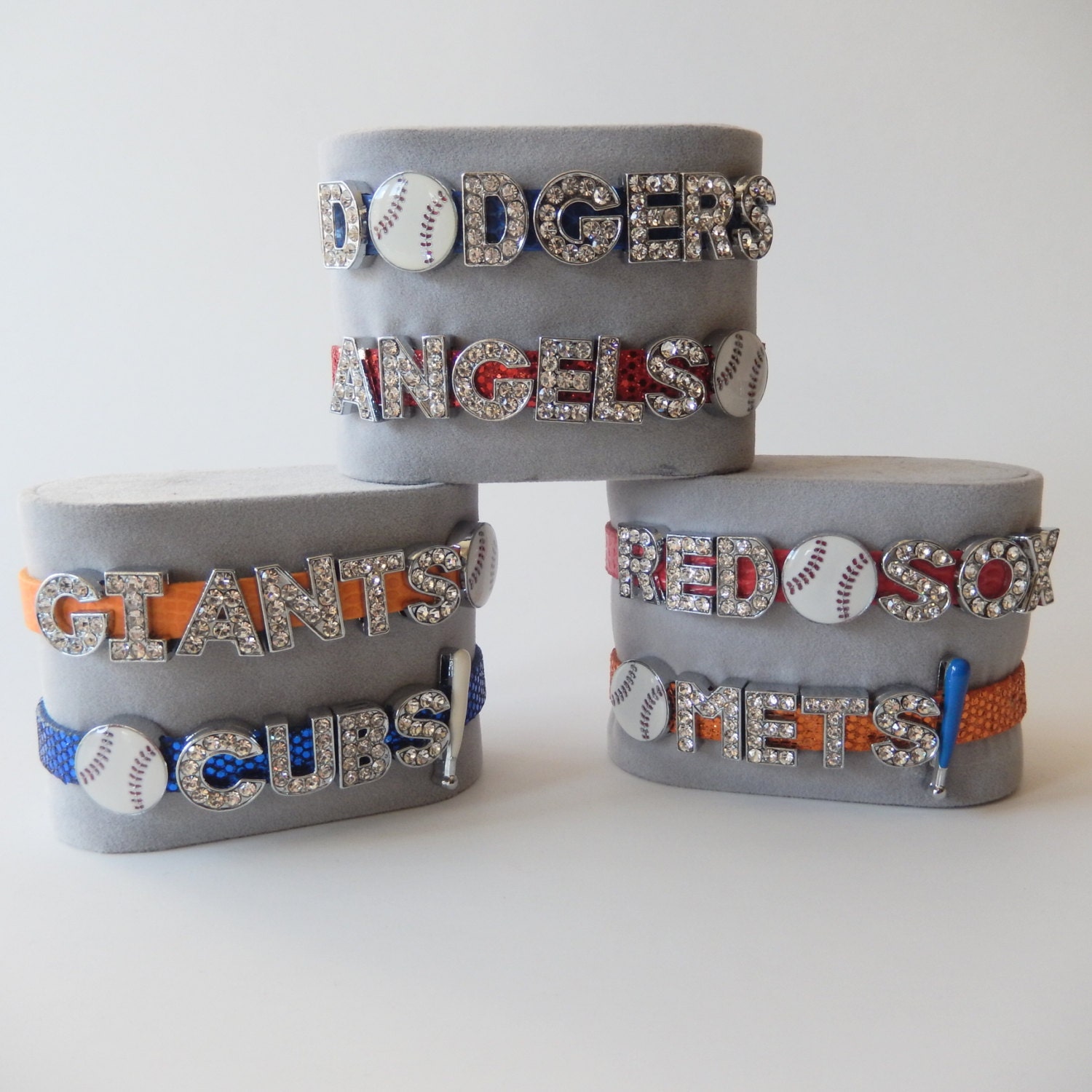 Personalized Sports Team Charm Bracelet Baseball