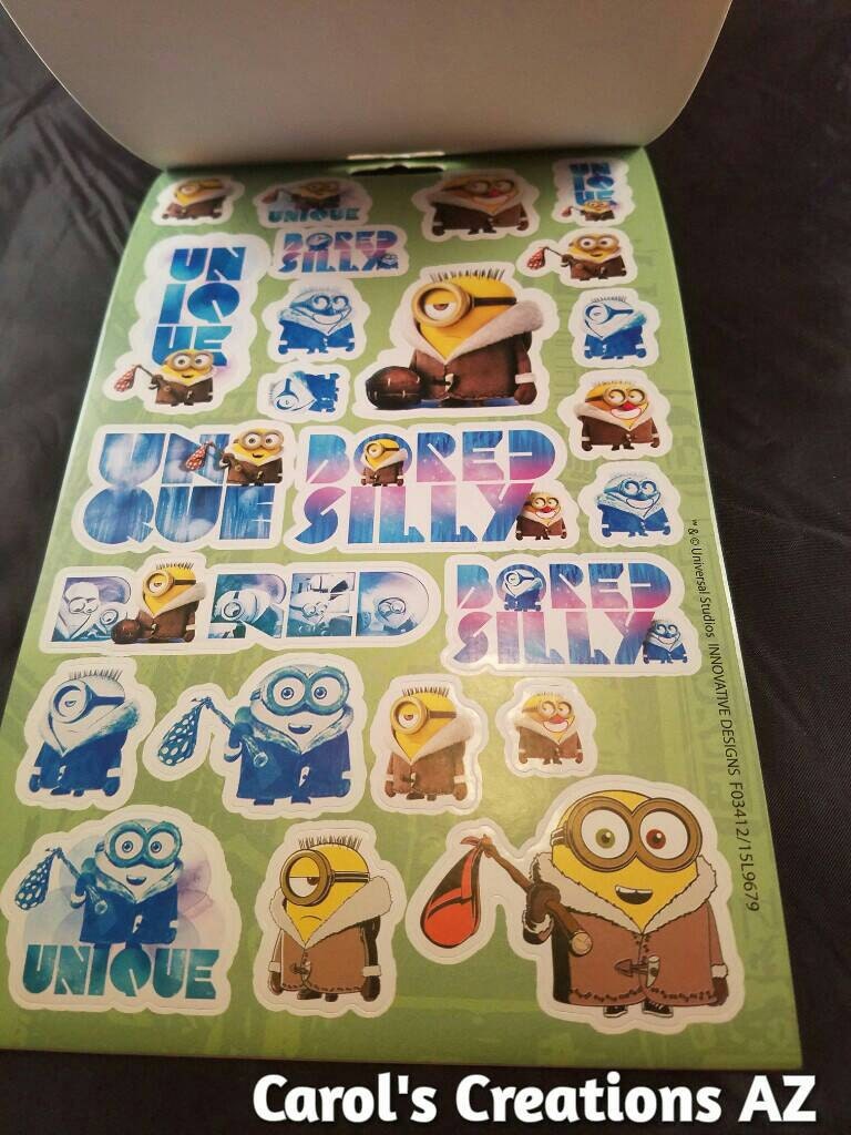 Minion Sticker Book / 4 Sheets Minion Stickers / Minion Lover Sticker ...