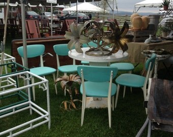 Vintage aluminum mid century dining chairs set of six