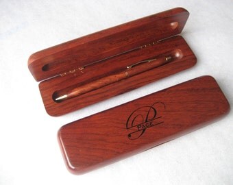 Engraved Pen Set - Monogrammed Wooden Pen Set - Personalized Groomsmen Gift - Officiant Gift - Father of the Bride - Father of the Groom