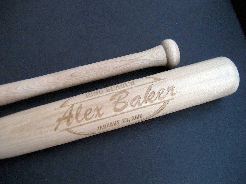 Personalized Baseball Bat Set of 12 Mini Engraved Baseball