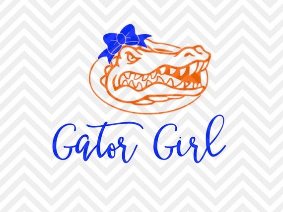 Florida Gators Gator Girl SVG and DXF Cut by KristinAmandaDesigns