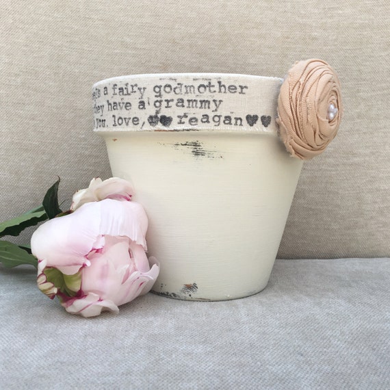 Items similar to personalized flower pot gift for Grandma Grandparents
