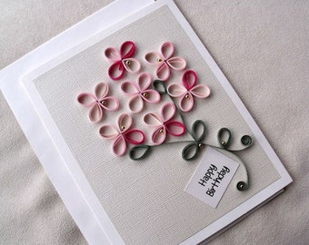 handmade paper quilled birthday card