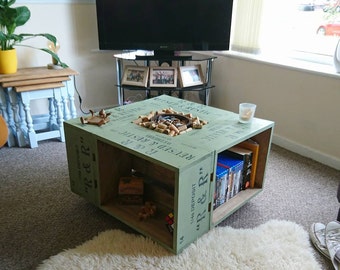 crate coffee table | etsy crate coffee table | etsy