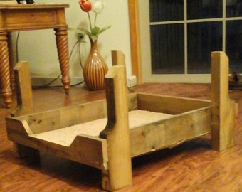 Distressed wood Pet furniture bed
