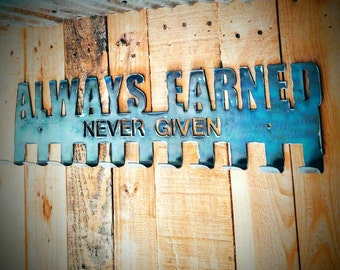 Always earned never given medal display, medal holder