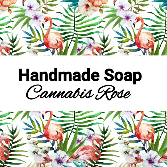 Cannabis Rose Handmade Soap 5.5oz Bar Soap by AgathasGiftShop