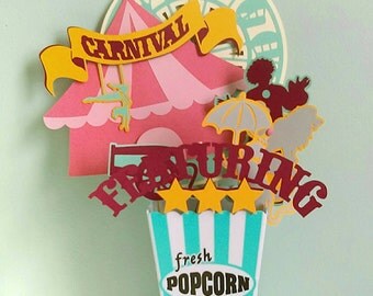 Carnival centerpiece, carnival decorations, carnival theme party, carnival birthday