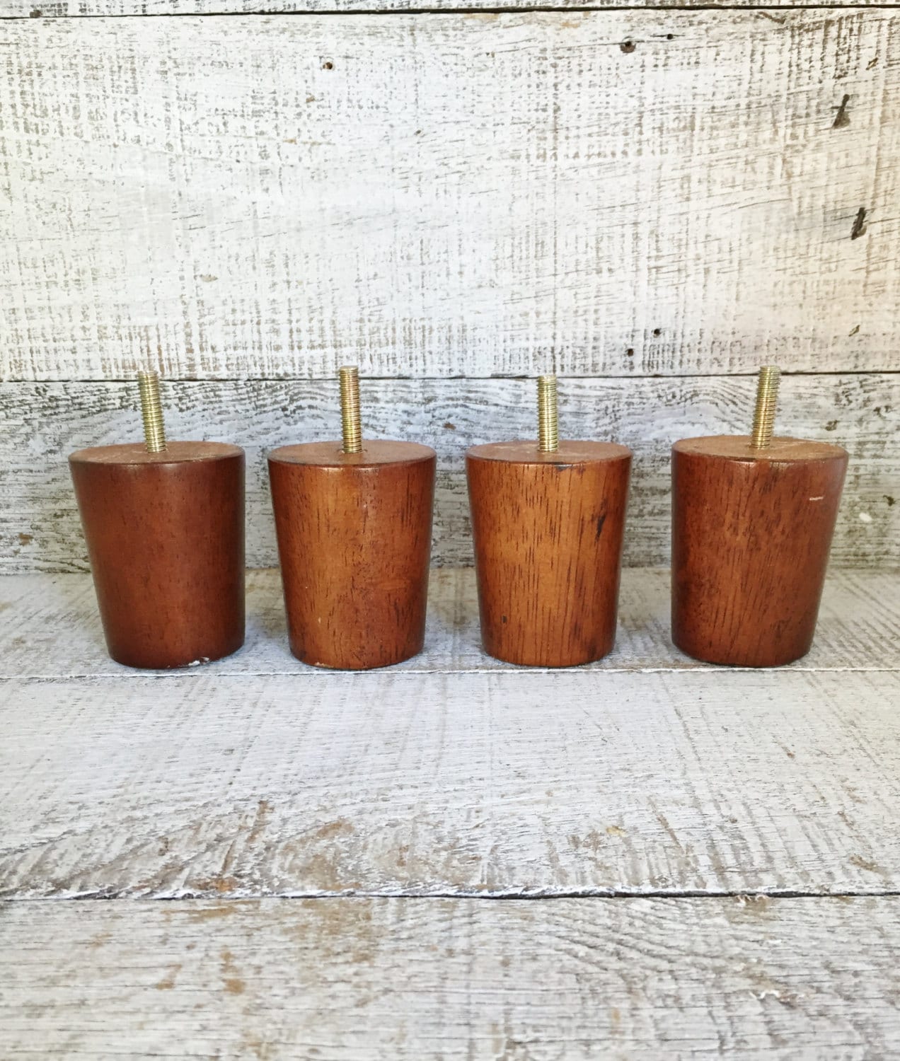 Furniture Legs 4 Mid Century Wooden Furniture Legs Short Hardwood Legs