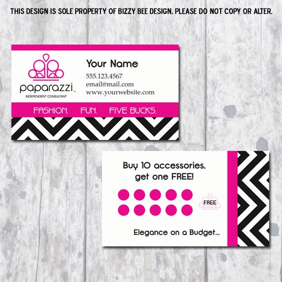 Paparazzi Jewelry Business Card Digital Download by BizzyBDesign