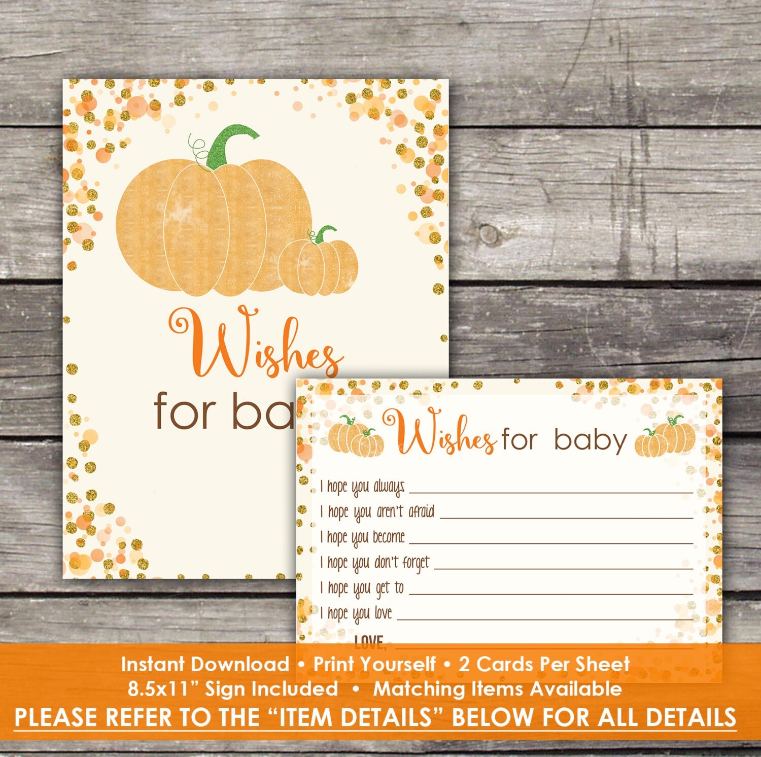 pumpkin baby shower wishes for baby cards baby wishes fall