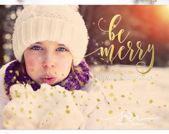 Christmas Card Template for Photographers, Photographer Christmas Template, Christmas Card Template, Glitter Overlay, Confetti overlay, 5x7