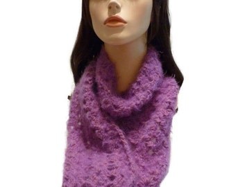 Winter Scarf, Lavender Scarf, Crochet Scarf, Women Winter Scarf, Handmade Winter Scarf