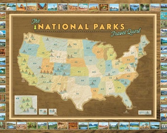NEW! National Parks Travel Quest Poster
