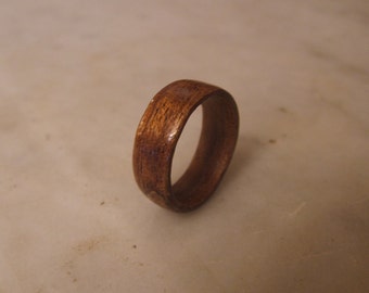 Wood Wedding Band, Mahogany Bentwood Ring, Wood Promise Ring, Wood Ring