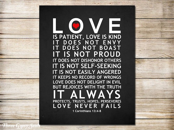 Love Is Patient Love Is Kind 1 Corinthians 13 Bible Scripture