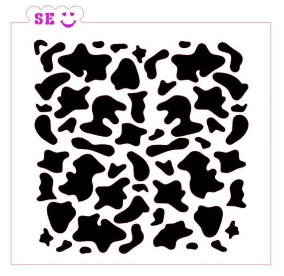 Cow Print Background Stencil