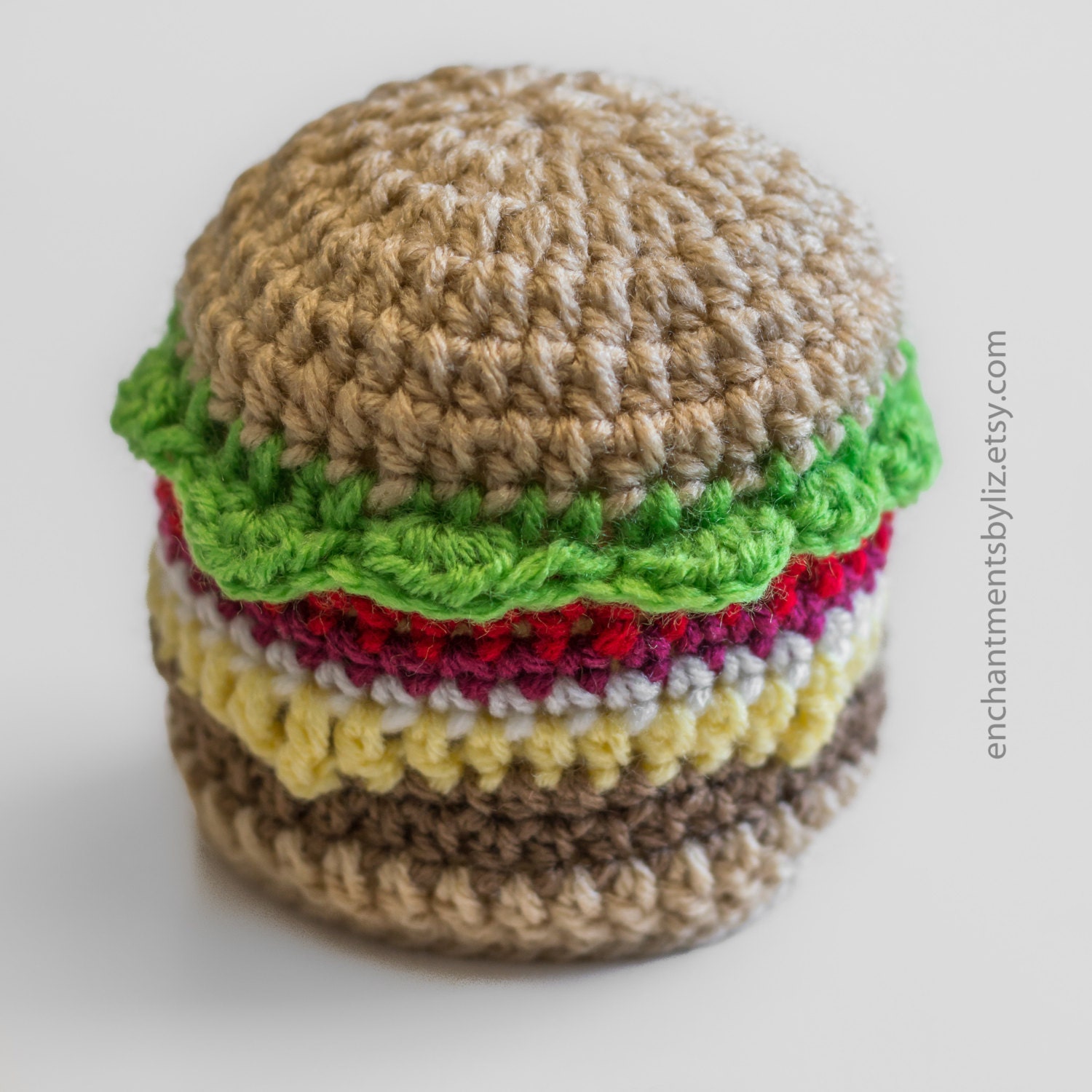 Crochet Cheese Burger Hat