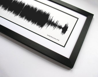 American Pie - Music Art Sound wave Print - Song Lyric Art, Band Poster