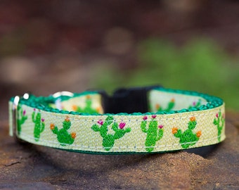 Cactus Cat Collar/Toy Breed Dog Collar / XXS - Small Dogs / Australian Made