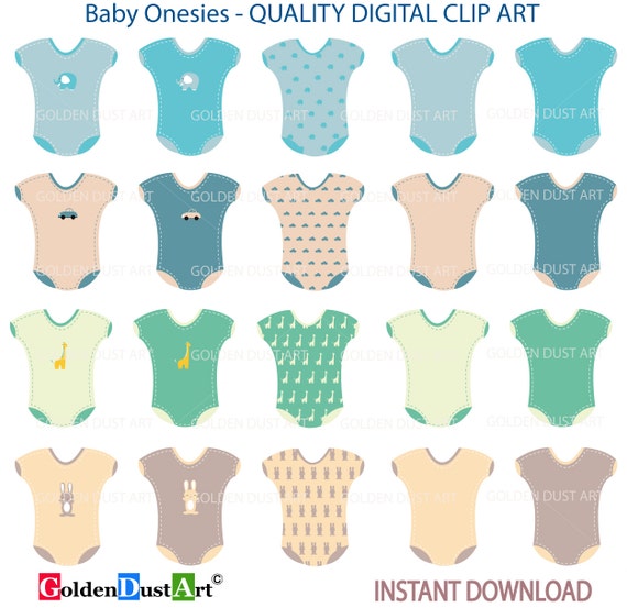 30 OFF Baby Boy Onesies Clip Art Onesies Clip by GoldenDustArt