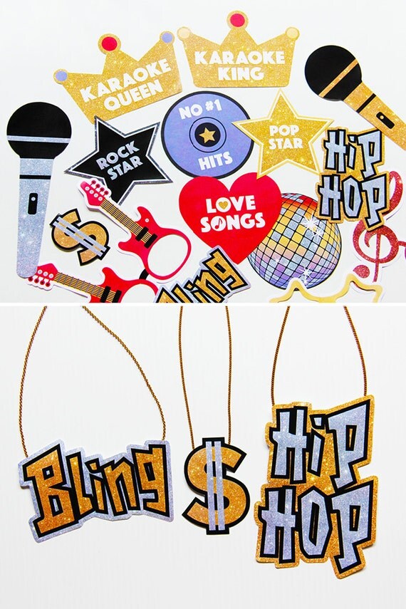 Karaoke Party Decorations Karaoke Party Photo Booth Props