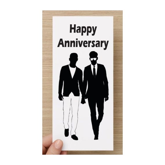 Gay Male Happy Anniversary Greeting Card For Gay Men Boyfriend 1159