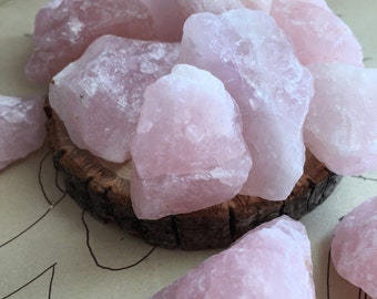 Raw Rose Quartz - Rose Quartz - Raw Stones - Raw Crystals - 4 Stones Per Order - Healing Crystals - Rose Quartz Crystal - Raw Quartz