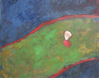 Vintage Abstract Avant Garde Oil Painting