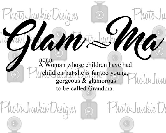 Download Items similar to Cutting File Glam ma Nana Grandma SVG PNG ...