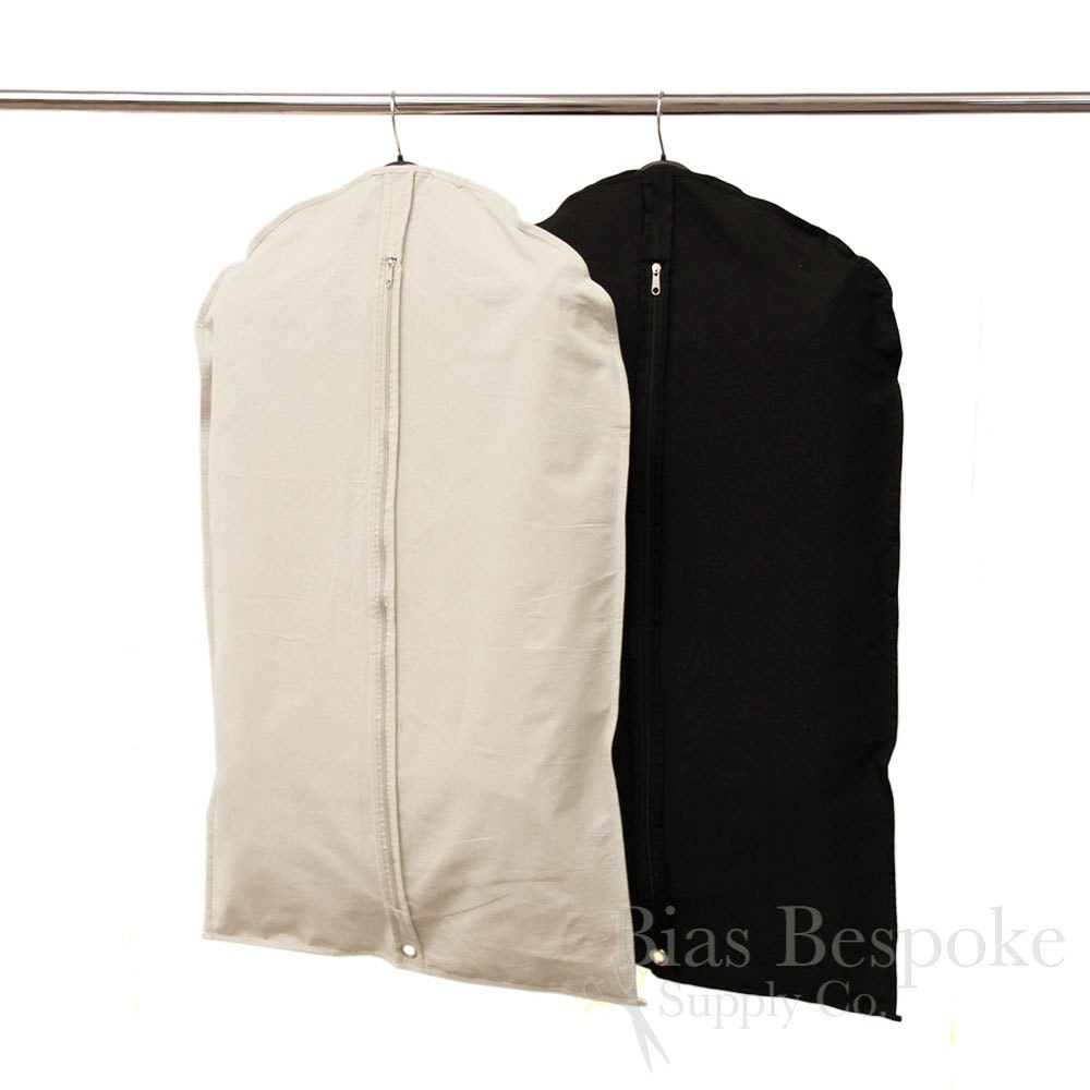 100 Cotton Canvas Suit Bags Natural Color and Black