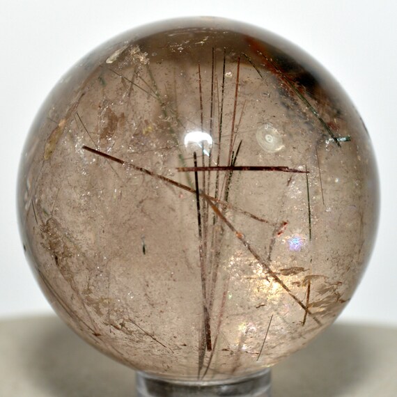 41mm Rutilated Quartz Sphere Polished Natural Golden Black by HQRP