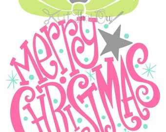 EXCLUSIVE Merry Christmas Ornament SVG and DXF File