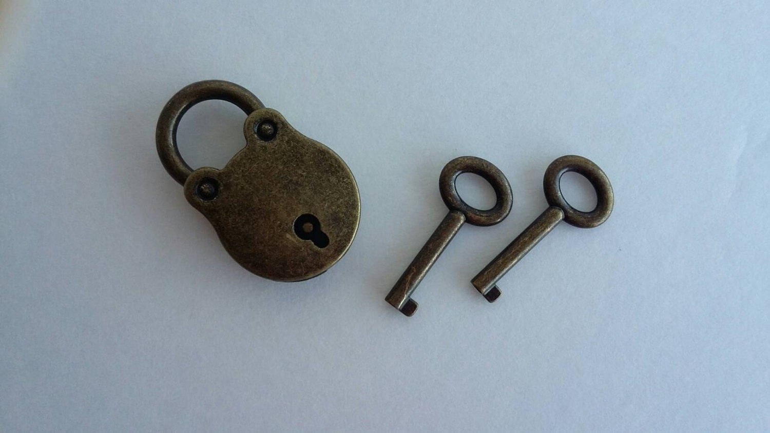 Treasure Chest Lock mini padlock vintage lock by ScottArtStudio