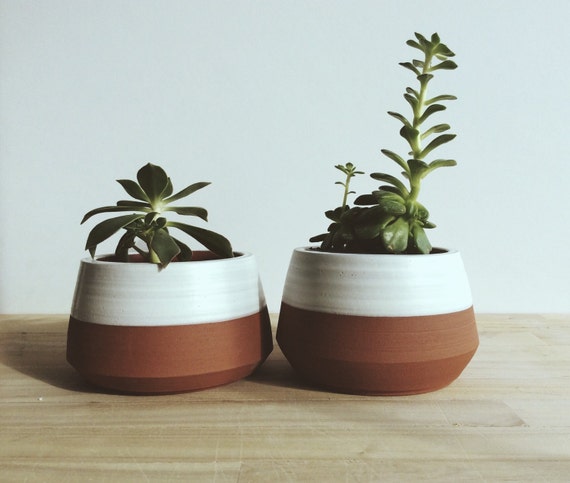 terracotta planter set of two
