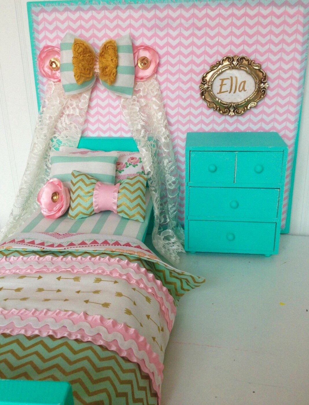 Bow & Banner 18 inch doll bedding 18 inch doll bedding Mint